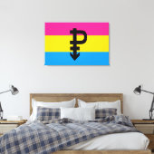 Pansexual-Stolperflagge Leinwanddruck (Insitu (Schlafzimmer))