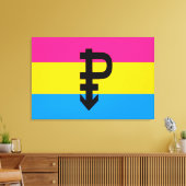 Pansexual-Stolperflagge Leinwanddruck (Insitu (Wohnzimmer))