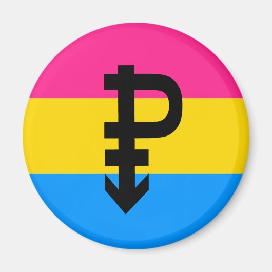 Pansexual-Stolperflagge Magnet (Vorne)