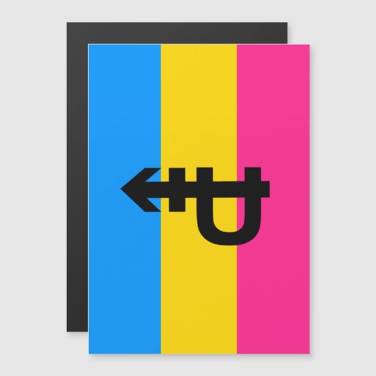 Pansexual-Stolperflagge Magneteinladung (Vorne/Hinten)