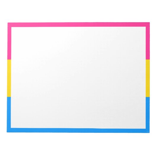 Pansexual-Stolperflagge Notizblock (Vorderseite)