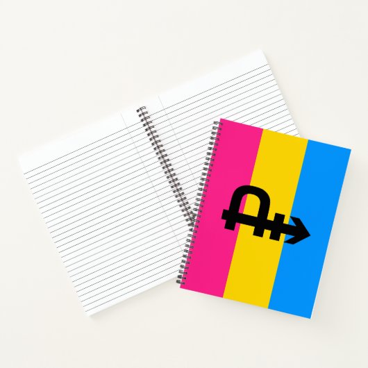 Pansexual-Stolperflagge Notizblock (Innenseite)