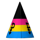 Pansexual-Stolperflagge Partyhütchen (Rückseite)