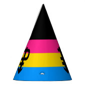 Pansexual-Stolperflagge Partyhütchen (Links)