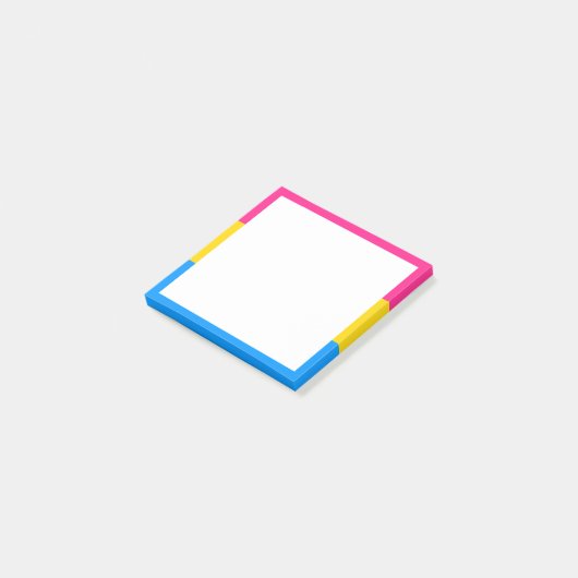 Pansexual-Stolperflagge Post-it Klebezettel (angewinkelt)