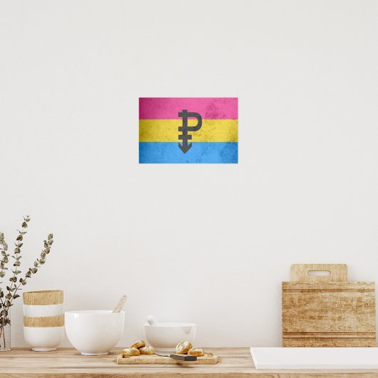 Pansexual-Stolperflagge Poster (Küche)