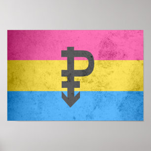 Pansexual-Stolperflagge Poster
