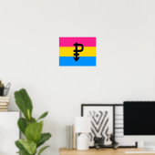 Pansexual-Stolperflagge Poster (Heimbüro)