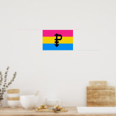 Pansexual-Stolperflagge Poster (Küche)