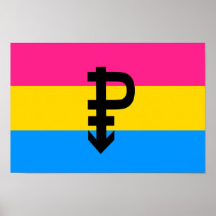 Pansexual-Stolperflagge Poster