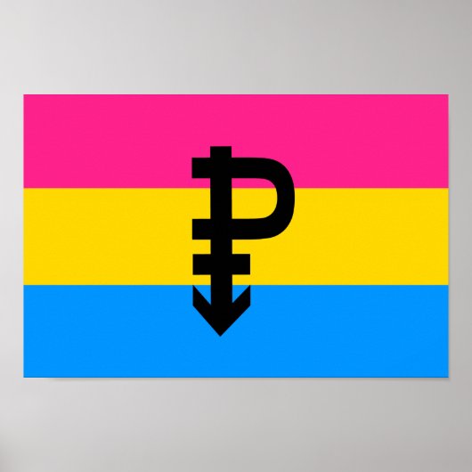 Pansexual-Stolperflagge Poster (Vorne)