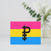 Pansexual-Stolperflagge Postkarte (Stehend Vorderseite)