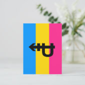 Pansexual-Stolperflagge Postkarte (Stehend Vorderseite)