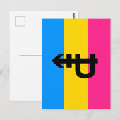 Pansexual-Stolperflagge Postkarte (Vorne/Hinten)