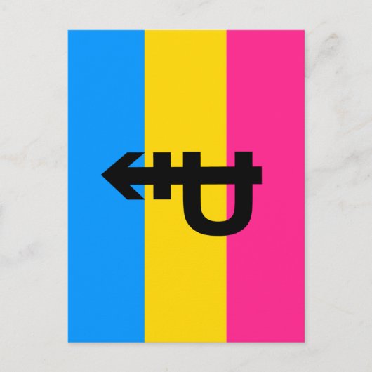 Pansexual-Stolperflagge Postkarte (Vorderseite)