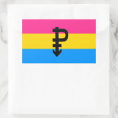 Pansexual-Stolperflagge Rechteckiger Aufkleber (Tasche)
