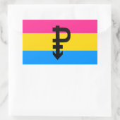 Pansexual-Stolperflagge Rechteckiger Aufkleber (Tasche)