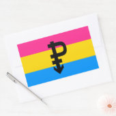 Pansexual-Stolperflagge Rechteckiger Aufkleber (Umschlag)