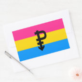 Pansexual-Stolperflagge Rechteckiger Aufkleber (Umschlag)