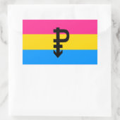 Pansexual-Stolperflagge Rechteckiger Aufkleber (Tasche)