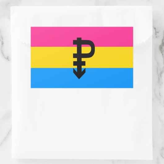 Pansexual-Stolperflagge Rechteckiger Aufkleber (Tasche)