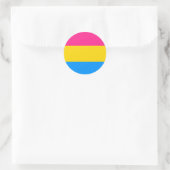 Pansexual-Stolperflagge Runder Aufkleber (Tasche)