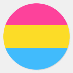 Pansexual-Stolperflagge Runder Aufkleber