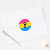 Pansexual-Stolperflagge Runder Aufkleber (Umschlag)