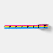 Pansexual-Stolperflagge Satinband (Vorderseite)