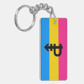 Pansexual-Stolperflagge Schlüsselanhänger (Vorderseite links)