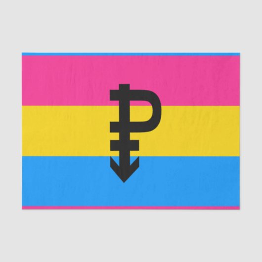 Pansexual-Stolperflagge Seidenpapier (Vorderseite)