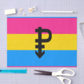 Pansexual-Stolperflagge Seidenpapier (Handwerk)
