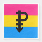 Pansexual-Stolperflagge Serviette (Vorderseite)
