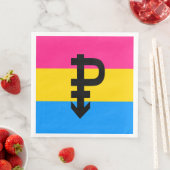 Pansexual-Stolperflagge Serviette (Beispiel)