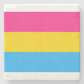 Pansexual-Stolperflagge Steinuntersetzer (Vorderseite)