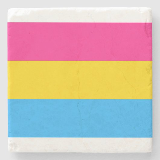 Pansexual-Stolperflagge Steinuntersetzer (Vorderseite)