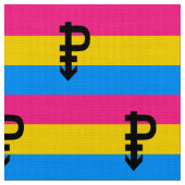 Pansexual-Stolperflagge Stoff (Nahaufnahme)