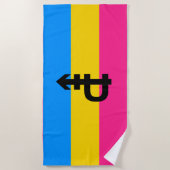 Pansexual-Stolperflagge Strandtuch (Vorderseite)