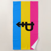 Pansexual-Stolperflagge Strandtuch (Vorderseite)