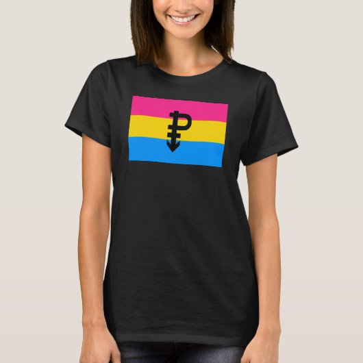 Pansexual-Stolperflagge T-Shirt (Vorderseite)
