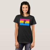 Pansexual-Stolperflagge T-Shirt (Vorne ganz)