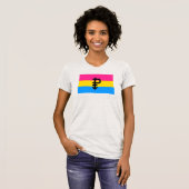 Pansexual-Stolperflagge T-Shirt (Vorne ganz)