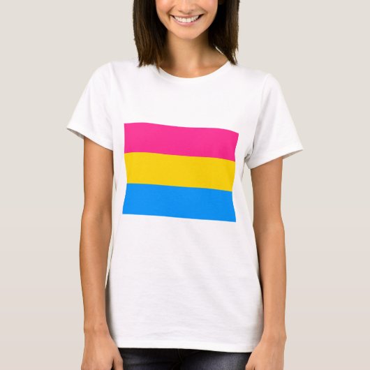 Pansexual-Stolperflagge T-Shirt (Vorderseite)