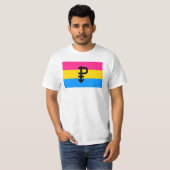 Pansexual-Stolperflagge T-Shirt (Vorne ganz)
