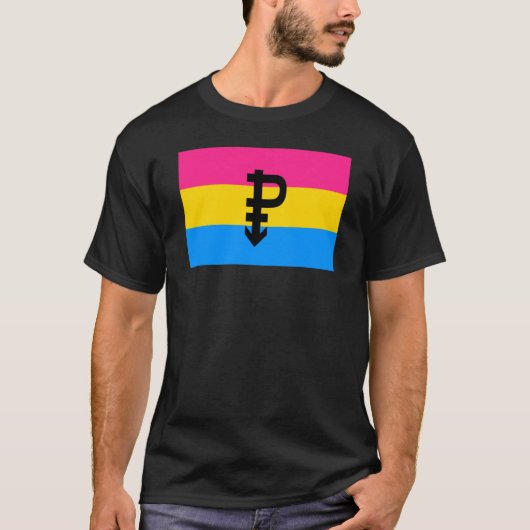 Pansexual-Stolperflagge T-Shirt (Vorderseite)