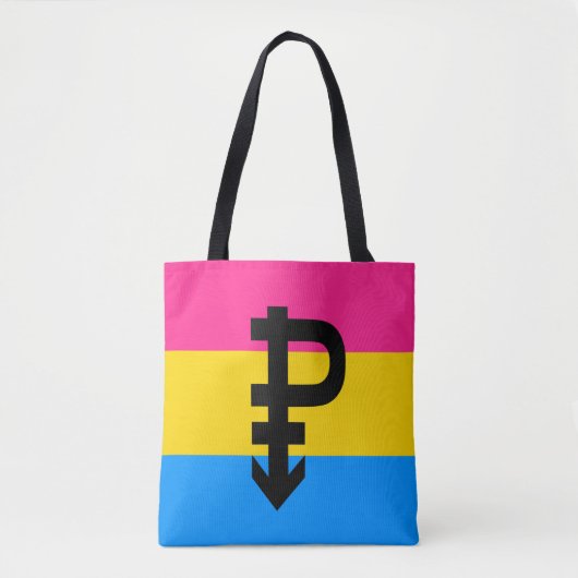 Pansexual-Stolperflagge Tasche (Vorderseite)