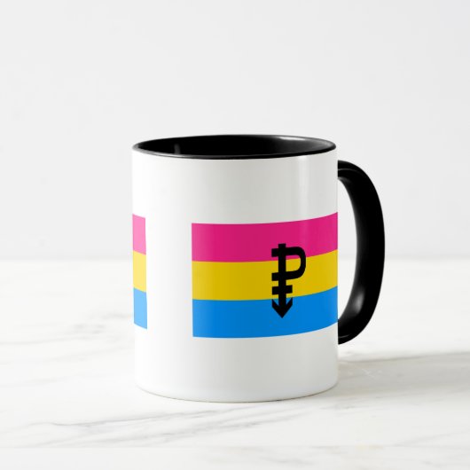Pansexual-Stolperflagge Tasse (VorderseiteRechts)