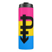 Pansexual-Stolperflagge Thermosbecher (Vorderseite)