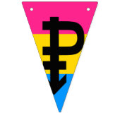 Pansexual-Stolperflagge Wimpelkette (Zweite Fahne)