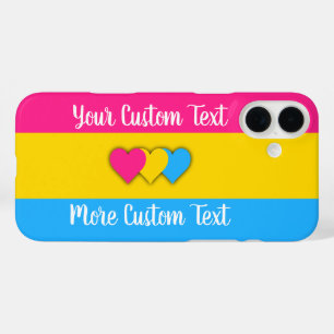 Pansexual Stolz Fahne mit Herzen iPhone 16 Plus Hülle